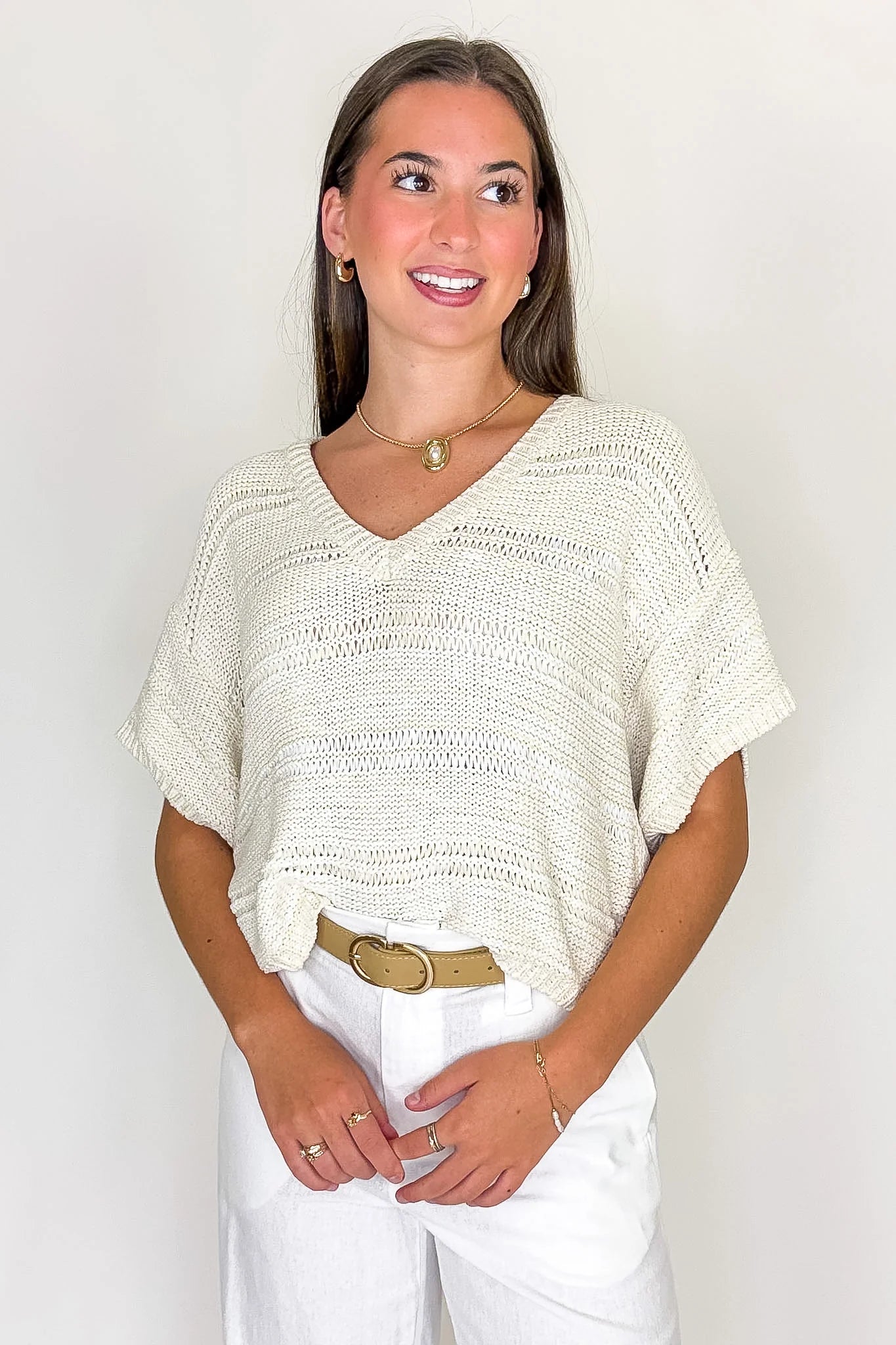 In the Haze Blend Melange Relaxed Top