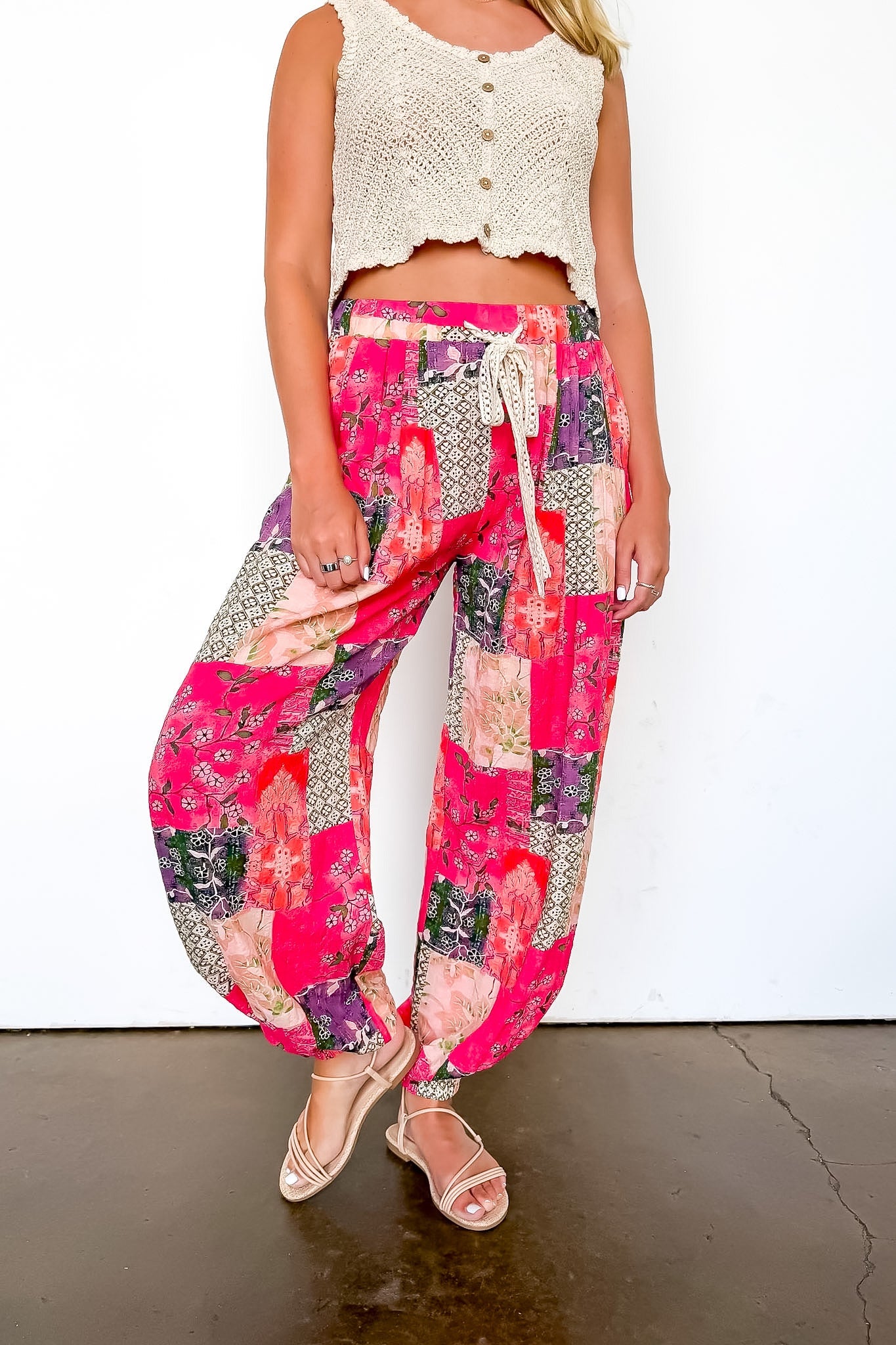 Artisan Ease Patchwork Flowy Pants