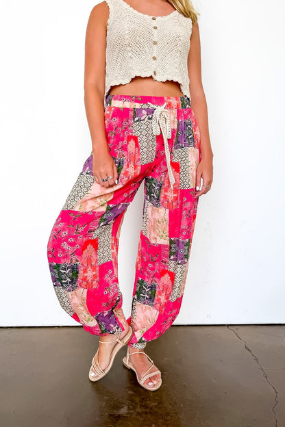 Artisan Ease Patchwork Flowy Pants
