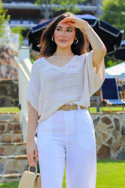In the Haze Blend Melange Relaxed Top