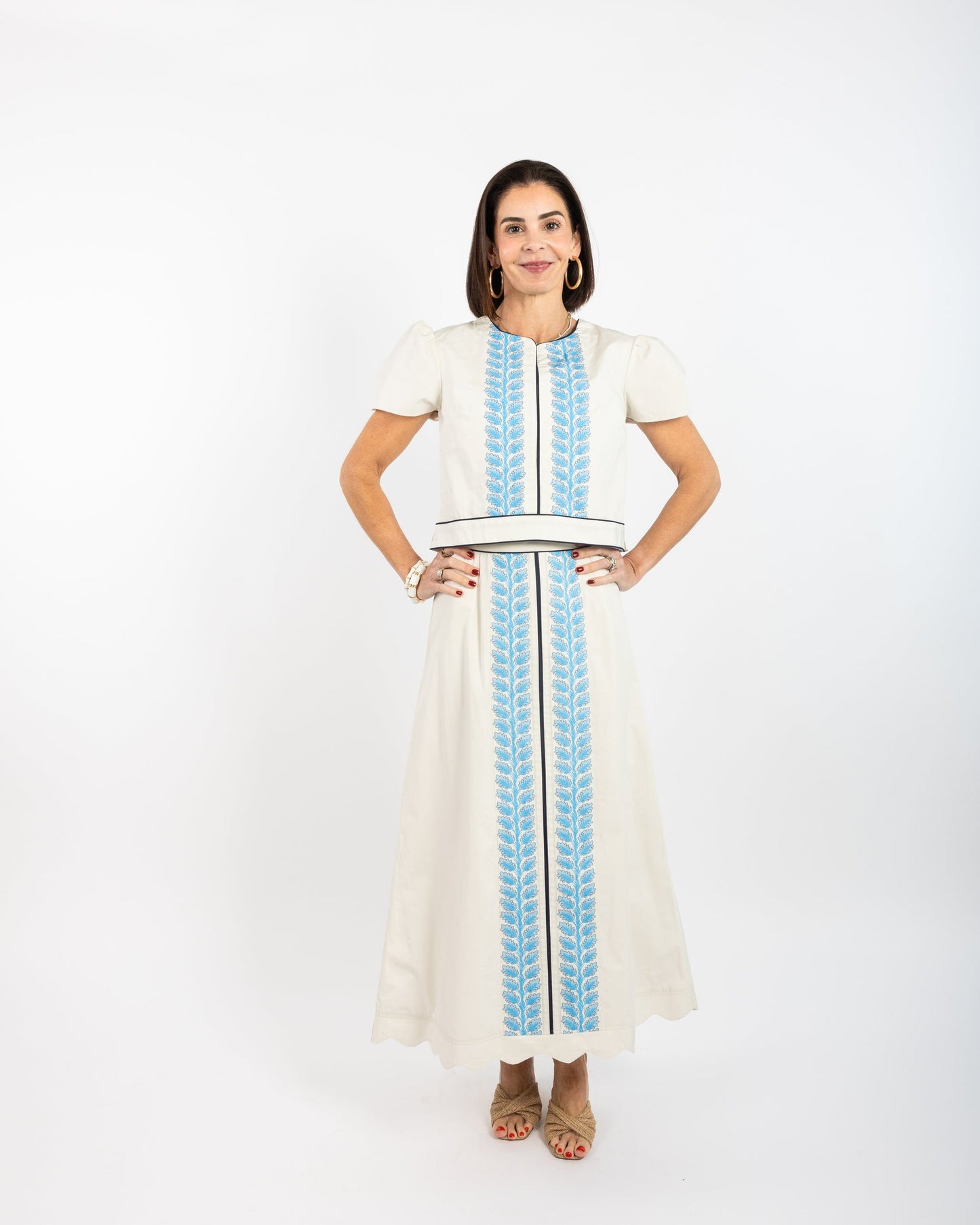 Emmy Skirt (Long) - Leafy Columns