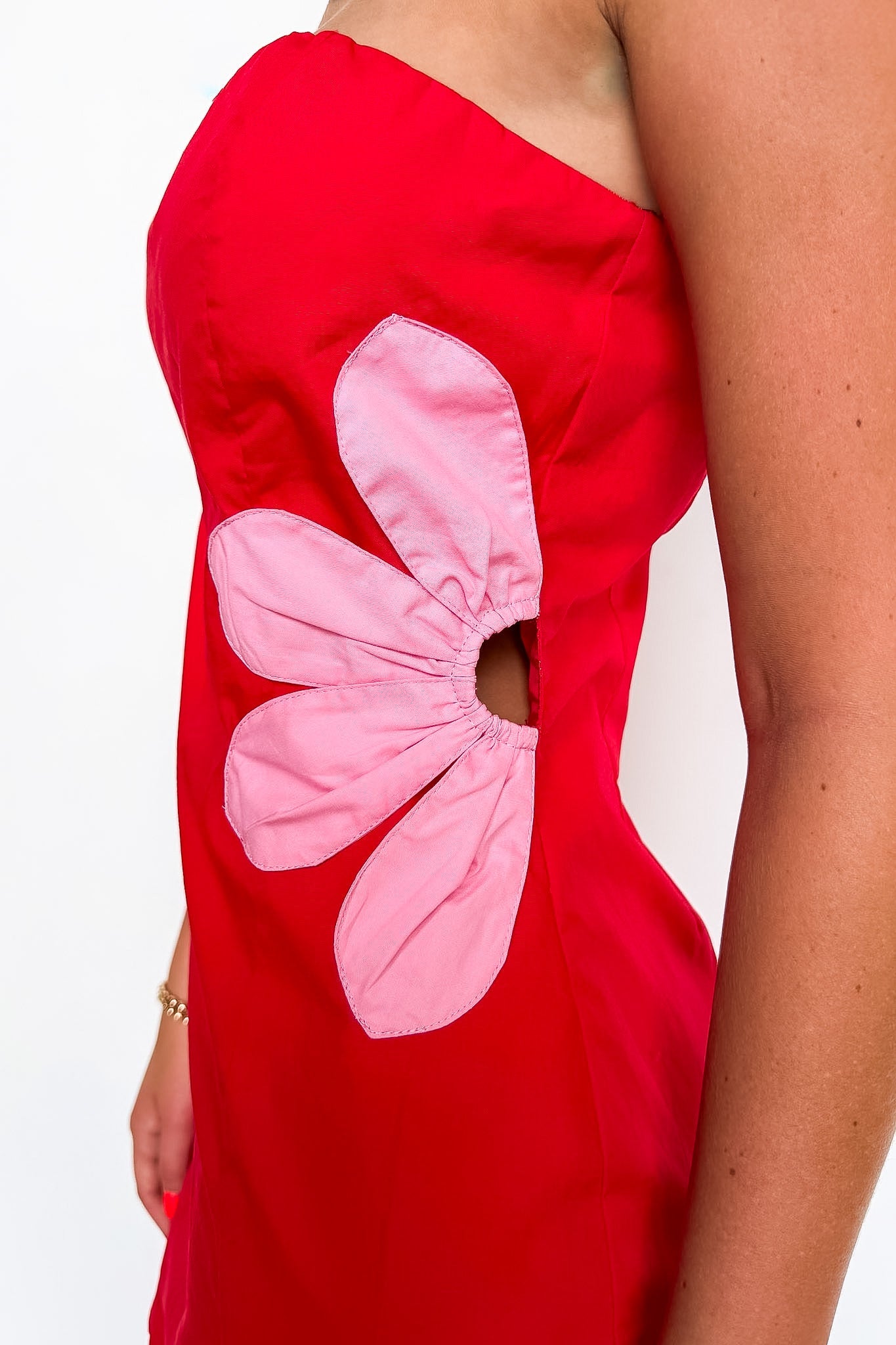 The Flora Luxe Appliqué Tube Dress