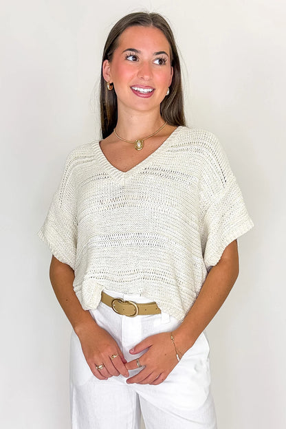 In the Haze Blend Melange Relaxed Top