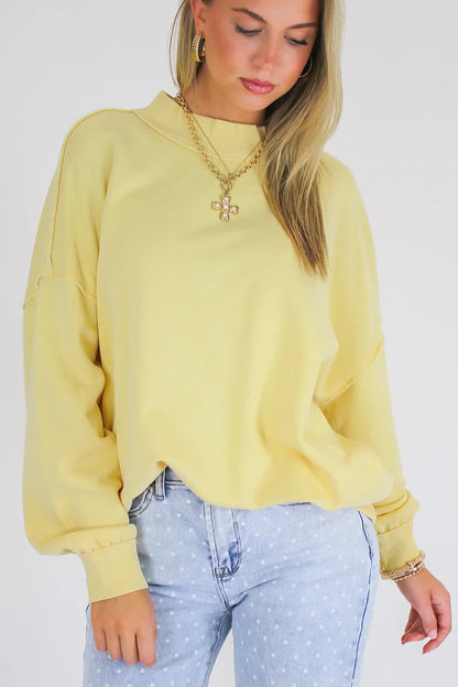 The Weekend Wash Mock Neck Sweatshirt