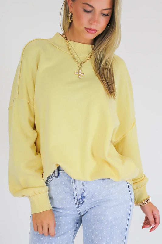 The Weekend Wash Mock Neck Sweatshirt