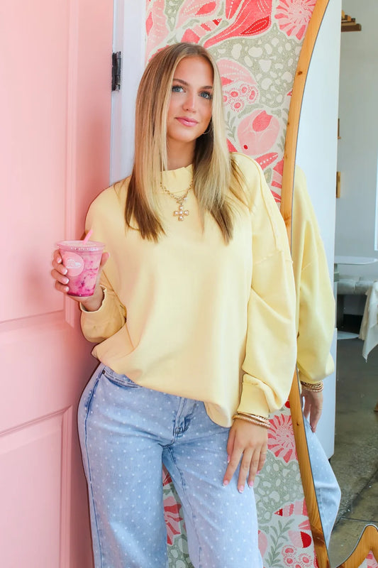 The Weekend Wash Mock Neck Sweatshirt
