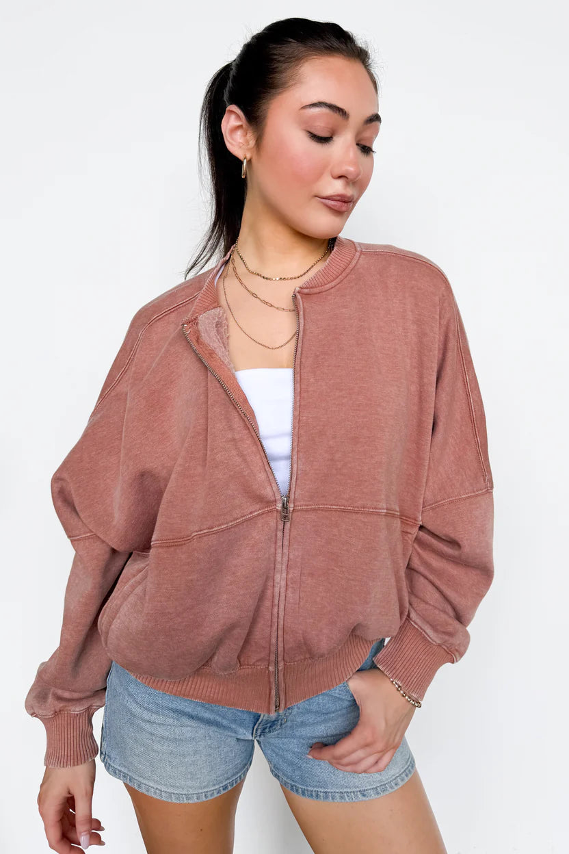 Vintage Drift Acid Washed Fleece Jacket