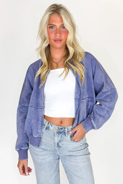 Vintage Drift Acid Washed Fleece Jacket
