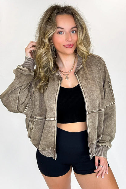 Vintage Drift Acid Washed Fleece Jacket