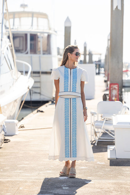 Emmy Skirt (Long) - Leafy Columns